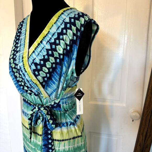 NWT Sandra Darren Maxi Dress V-Neck Women's Size 8 - Picture 3 of 7